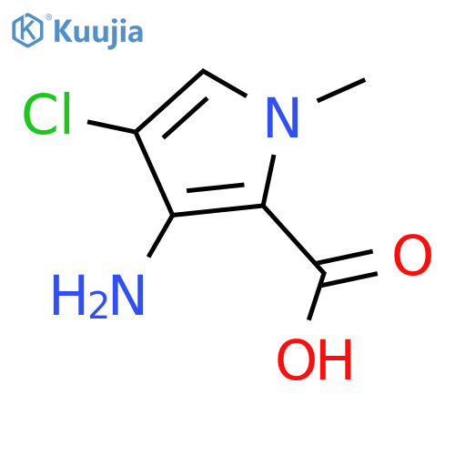 3-amino-4-chloro-1-methyl-1H-pyrrole-2-carboxylic acid structure