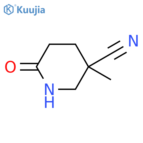 3-methyl-6-oxopiperidine-3-carbonitrile structure