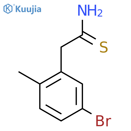 2-(5-bromo-2-methylphenyl)ethanethioamide structure