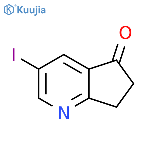 3-iodo-5H,6H,7H-cyclopentabpyridin-5-one structure