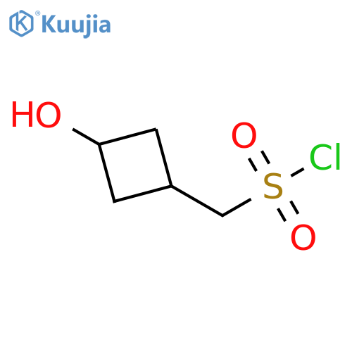(3-hydroxycyclobutyl)methanesulfonyl chloride structure