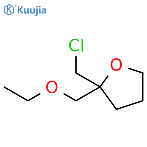Furan, 2-(chloromethyl)-2-(ethoxymethyl)tetrahydro- structure