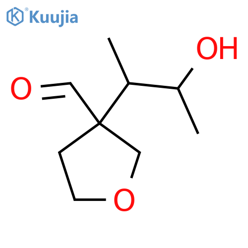 3-(3-Hydroxybutan-2-yl)oxolane-3-carbaldehyde structure