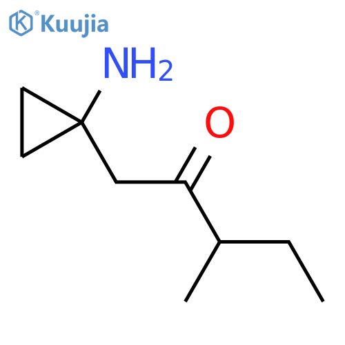 1-(1-Aminocyclopropyl)-3-methylpentan-2-one structure