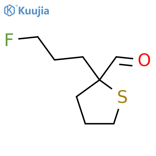 2-(3-fluoropropyl)thiolane-2-carbaldehyde structure