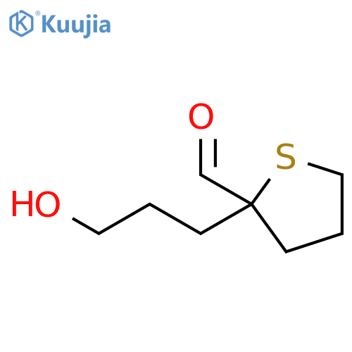 2-(3-hydroxypropyl)thiolane-2-carbaldehyde structure
