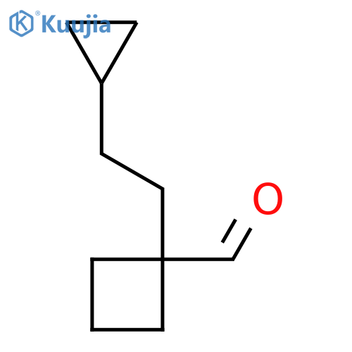 1-(2-Cyclopropylethyl)cyclobutane-1-carbaldehyde structure