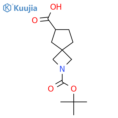 2-[(tert-butoxy)carbonyl]-2-azaspiro[3.4]octane-6-carboxylic acid structure