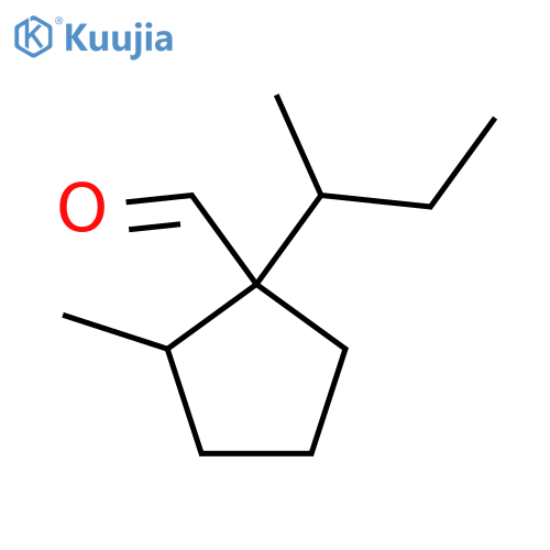 1-(Butan-2-yl)-2-methylcyclopentane-1-carbaldehyde structure