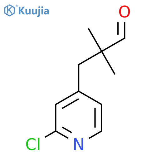 3-(2-Chloropyridin-4-yl)-2,2-dimethylpropanal structure