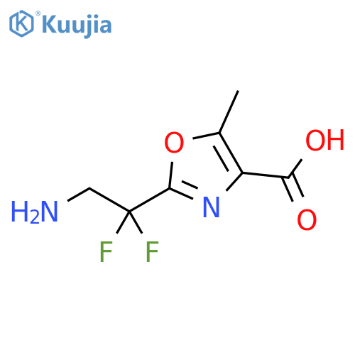 2-(2-amino-1,1-difluoroethyl)-5-methyl-1,3-oxazole-4-carboxylic acid structure