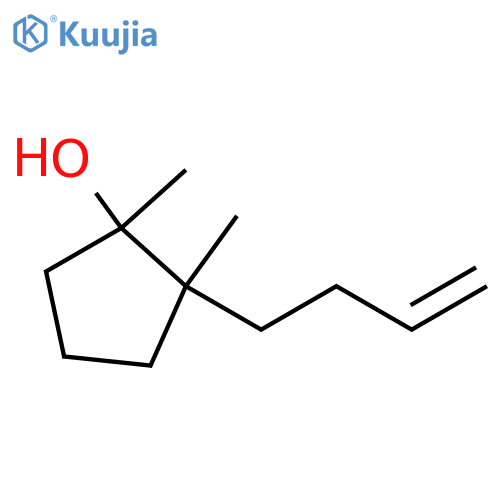 2-(But-3-en-1-yl)-1,2-dimethylcyclopentan-1-ol structure
