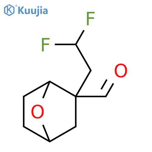 2-(2,2-difluoroethyl)-7-oxabicyclo2.2.1heptane-2-carbaldehyde structure