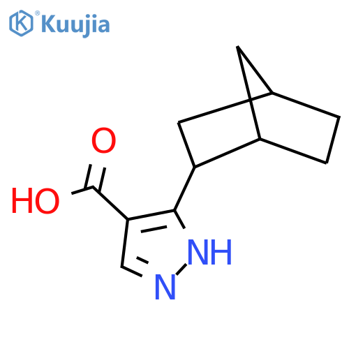 5-{bicyclo2.2.1heptan-2-yl}-1H-pyrazole-4-carboxylic acid structure
