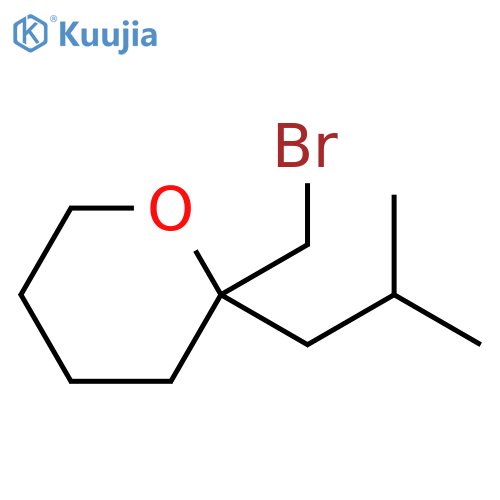 2H-Pyran, 2-(bromomethyl)tetrahydro-2-(2-methylpropyl)- structure