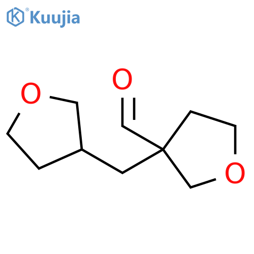 3-(oxolan-3-yl)methyloxolane-3-carbaldehyde structure