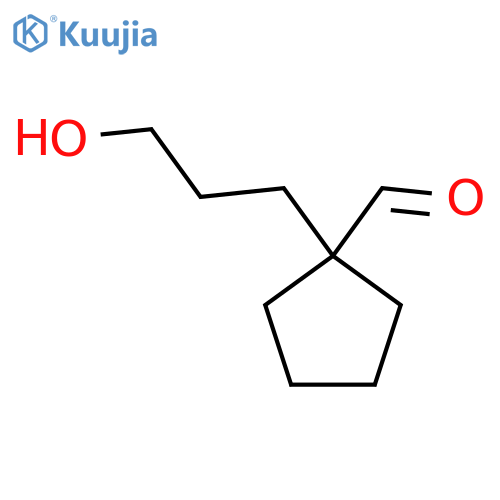 1-(3-Hydroxypropyl)cyclopentane-1-carbaldehyde structure