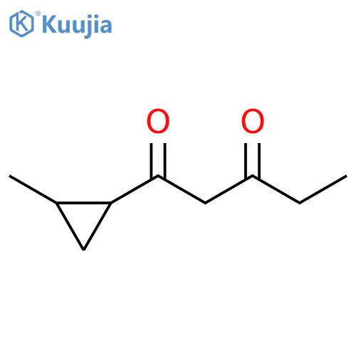1-(2-Methylcyclopropyl)pentane-1,3-dione structure