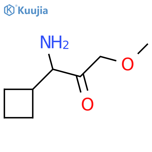 1-Amino-1-cyclobutyl-3-methoxypropan-2-one structure