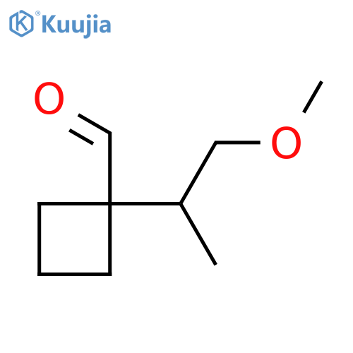 1-(1-Methoxypropan-2-yl)cyclobutane-1-carbaldehyde structure