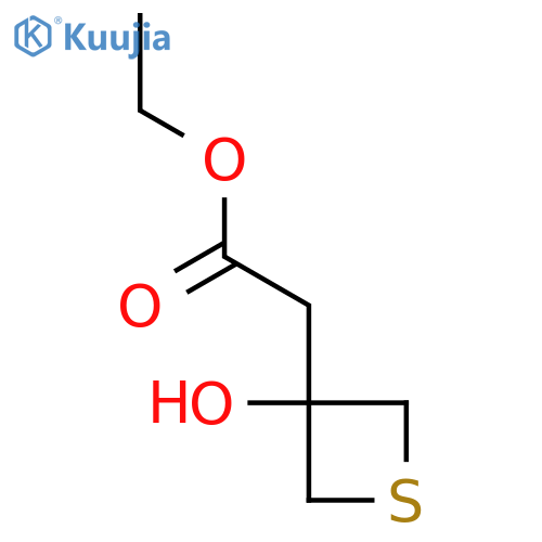 Ethyl 2-(3-hydroxythietan-3-yl)acetate structure