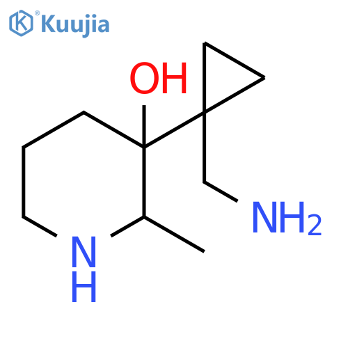 3-Piperidinol, 3-[1-(aminomethyl)cyclopropyl]-2-methyl- structure