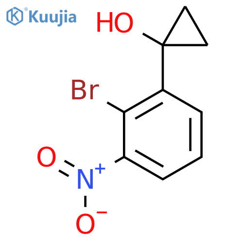 1-(2-bromo-3-nitrophenyl)cyclopropan-1-ol structure