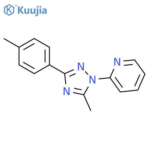 Pyridine, 2-[5-methyl-3-(4-methylphenyl)-1H-1,2,4-triazol-1-yl]- structure