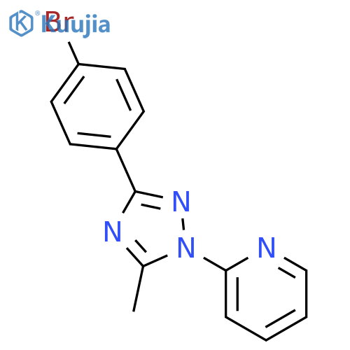 PYRIDINE, 2-[3-(4-BROMOPHENYL)-5-METHYL-1H-1,2,4-TRIAZOL-1-YL]- structure