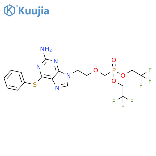 Phosphonic acid,[[2-[2-amino-6-(phenylthio)-9H-purin-9-yl]ethoxy]methyl]-,bis(2,2,2-trifluoroethyl) ester structure