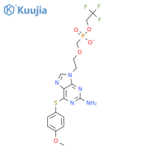 Phosphonic acid,[[2-[2-amino-6-[(4-methoxyphenyl)thio]-9H-purin-9-yl]ethoxy]methyl]-,mono(2,2,2-trifluoroethyl) ester structure