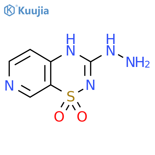 3-Hydrazino-4H-pyrido[4,3-e]-1,2,4-thiadiazine 1,1-dioxide structure