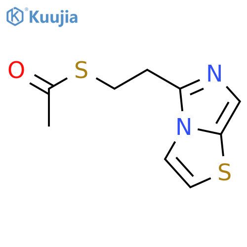 Ethanethioic acid, S-(2-imidazo[5,1-b]thiazol-5-ylethyl) ester structure