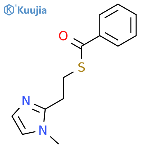 Benzenecarbothioic acid, S-[2-(1-methyl-1H-imidazol-2-yl)ethyl] ester structure