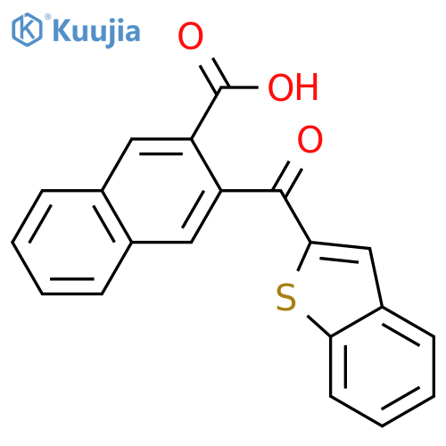 2-Naphthalenecarboxylic acid, 3-(benzo[b]thien-2-ylcarbonyl)- structure