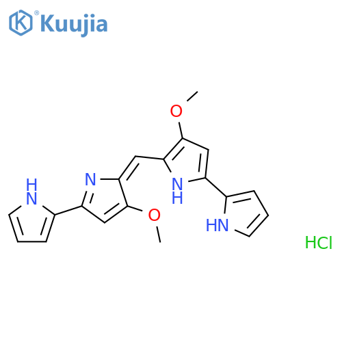 2,2'-Bi-1H-pyrrole,4-methoxy-5-[[3-methoxy-5-(1H-pyrrol-2-yl)-2H-pyrrol-2-ylidene]methyl]-,monohydrochloride structure