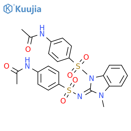 Acetamide,N-[4-[[[1-[[4-(acetylamino)phenyl]sulfonyl]-1,3-dihydro-3-methyl-2H-benzimidazol-2-ylidene]amino]sulfonyl]phenyl]- structure