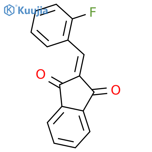 2-(2-Fluorophenyl)methylene-1H-indene-1,3(2H)-dione structure