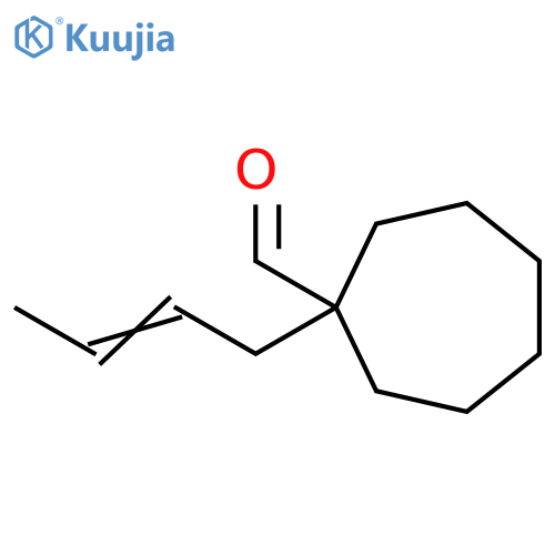 Cycloheptanecarboxaldehyde, 1-(2-buten-1-yl)- structure