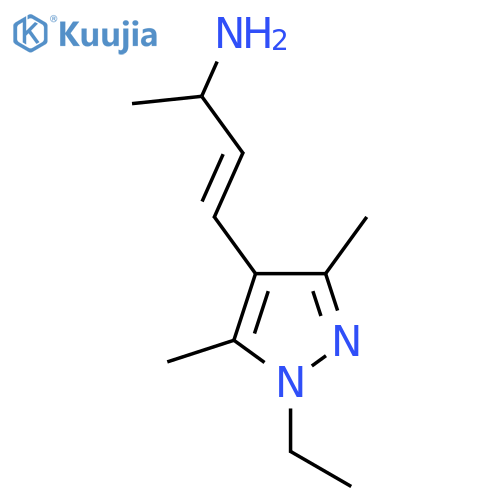 4-(1-ethyl-3,5-dimethyl-1H-pyrazol-4-yl)but-3-en-2-amine structure