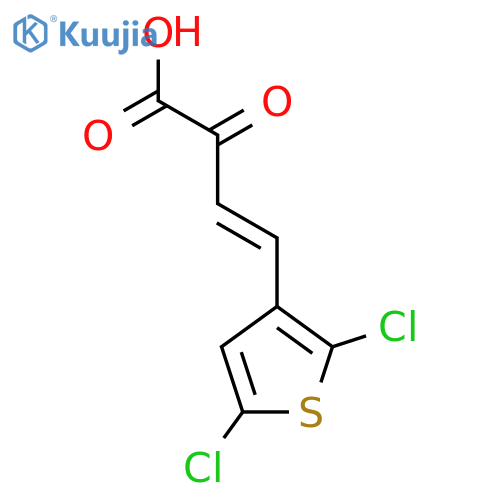 (3E)-4-(2,5-dichlorothiophen-3-yl)-2-oxobut-3-enoic acid structure