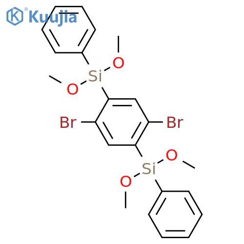 Benzene, 1,4-dibromo-2,5-bis(dimethoxyphenylsilyl)- structure