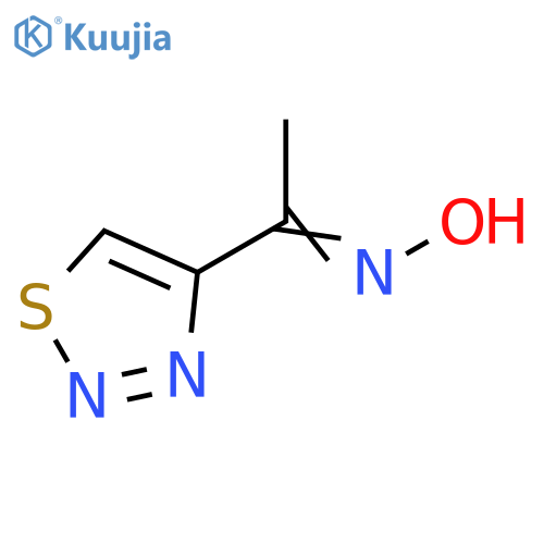 N-1-(1,2,3-thiadiazol-4-yl)ethylidenehydroxylamine structure