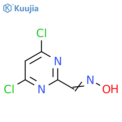 2-Pyrimidinecarboxaldehyde, 4,6-dichloro-, oxime structure