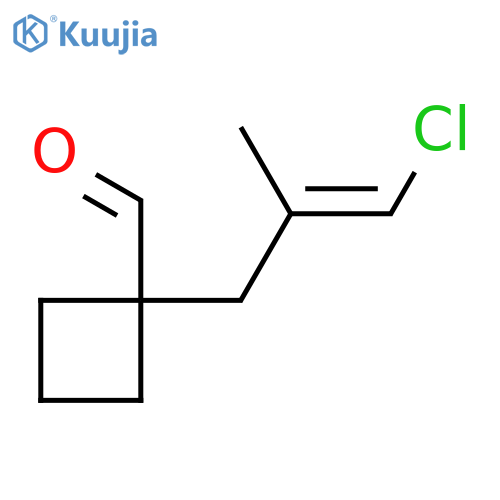 1-(3-Chloro-2-methylprop-2-en-1-yl)cyclobutane-1-carbaldehyde structure