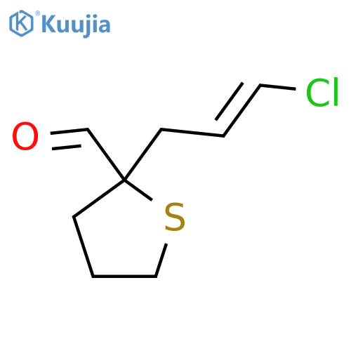 2-(3-chloroprop-2-en-1-yl)thiolane-2-carbaldehyde structure