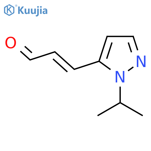 3-1-(propan-2-yl)-1H-pyrazol-5-ylprop-2-enal structure