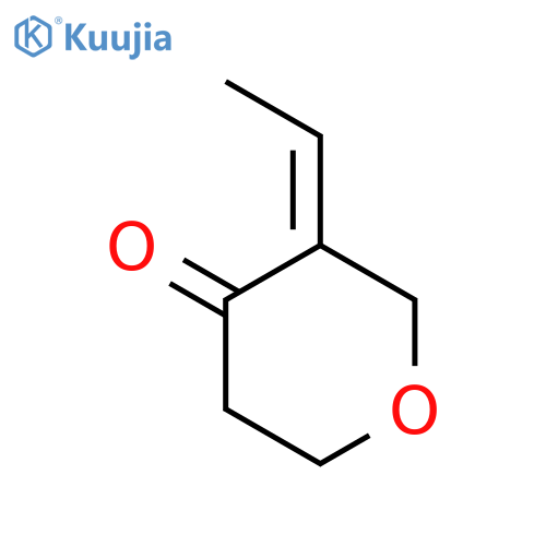 (3Z)-3-ethylideneoxan-4-one structure