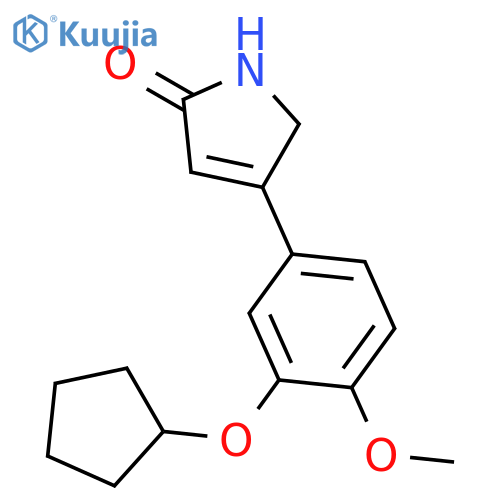 2H-Pyrrol-2-one, 4-[3-(cyclopentyloxy)-4-methoxyphenyl]-1,5-dihydro- structure