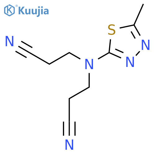 Propanenitrile, 3,3'-[(5-methyl-1,3,4-thiadiazol-2-yl)imino]bis- structure
